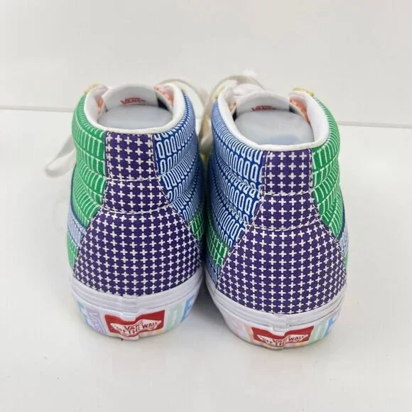 Vans High Top Pride Canvas Skateboard Sneakers Multi Color Womens  10 - Picture 8 of 16